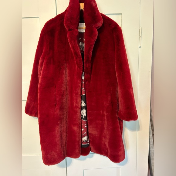 Sandro faux fur coat size L - Picture 2 of 11